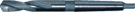 Carbide tipped (K10) drill for metal with taper shank, the melting temperature of the used melting iron is 920°C
